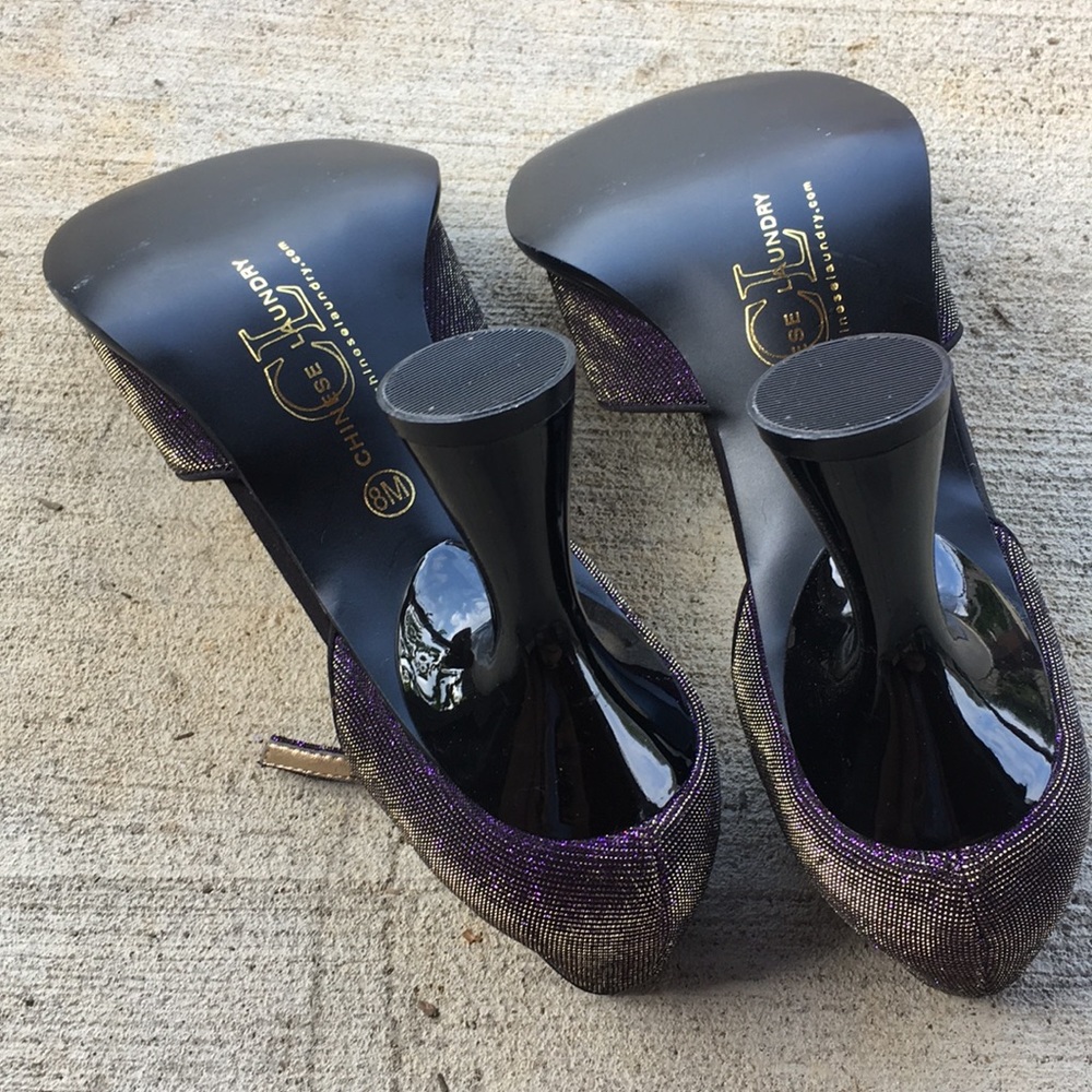 Mardi-gras Chinese Laundry Purple Funky Heels. Going Going Gone ❌Price is firm❌ - Picture 7 of 8